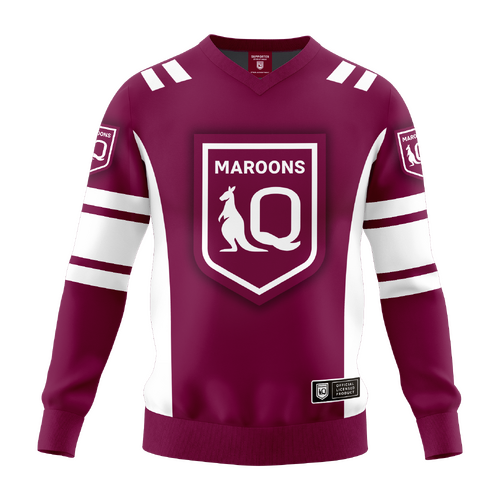 Queensland Maroons NRL SOO 'Quarterback' Pullover Jersey Toddlers Sizes 1-4!