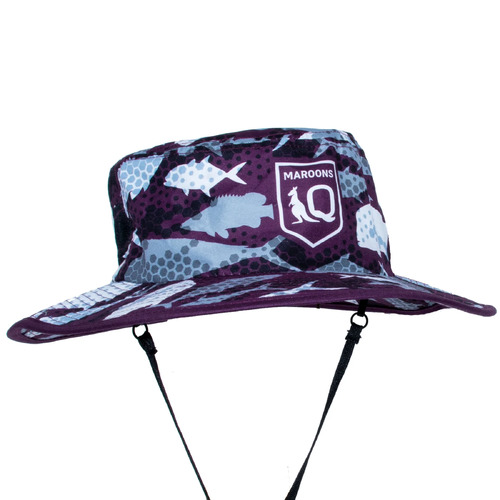 Queensland QLD Maroons SOO NRL Reef Runner Fishing Bucket Hat/Cap!