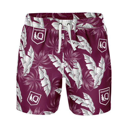 Queensland QLD Maroons SOO NRL Paradise Volley Swim Shorts Sizes S-5XL!