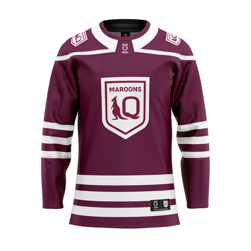 Queensland Maroons NRL SOO 'Enforcer' Hockey Jersey Sizes S-5XL!