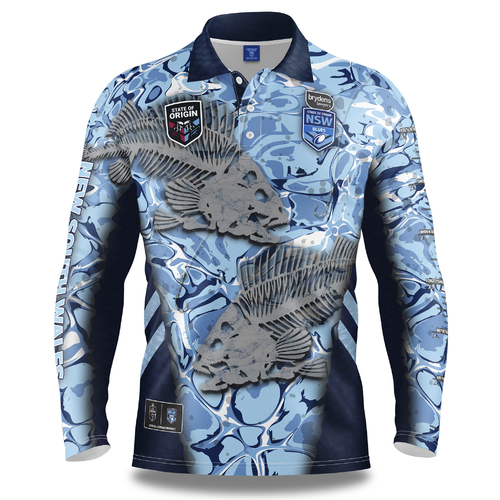 NSW Blues SOO NRL 2021 Skeletor Fishing Polo T Shirt Sizes S-5XL!