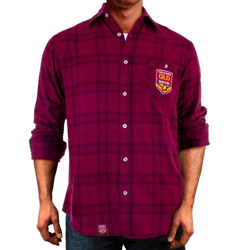 Queensland Maroons NRL SOO 2021 Flannel Shirt Button Up T Shirt Sizes S-5XL!