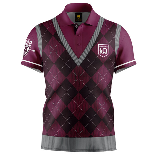 Queensland Maroons QLD NRL Fairway Golf Polo T Shirt Sizes S-5XL!