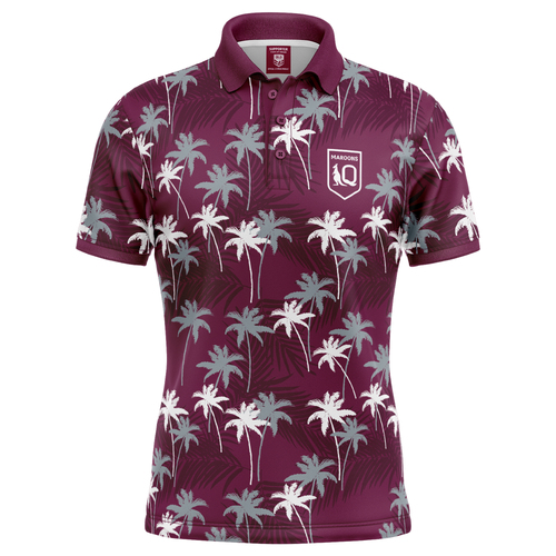 QLD Queensland Maroons SOO NRL 'Par-Tee' Golf Polo T Shirt Sizes S-5XL!