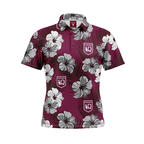 Queensland Maroons NRL Aloha Golf Polo Sizes S-5XL!