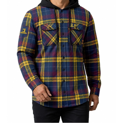 Otago Highlanders Super Rugby Hooded Flannel Shirt Sizes S-7XL!