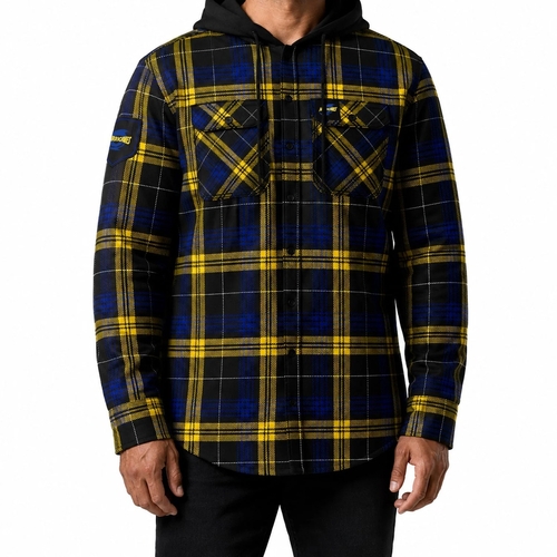 Wellington Hurricanes Super Rugby Hooded Flannel Shirt Sizes S-7XL!