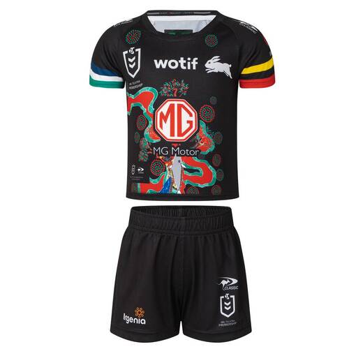 South Sydney Rabbitohs NRL 2022 Classic Indigenous Jersey Infant Set Sizes 0-6!