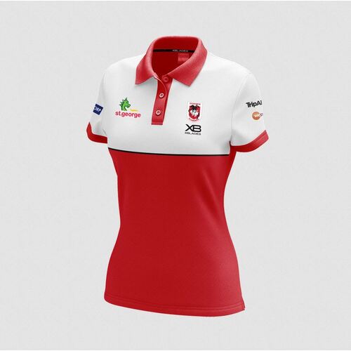 St George ILL Dragons NRL X Blades Ladies Media Polo Shirt Sizes 8-18! T0