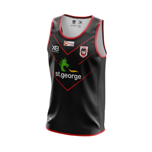 St George ILL Dragons NRL 2020 Players X Blades Training Singlet Black Sizes S!