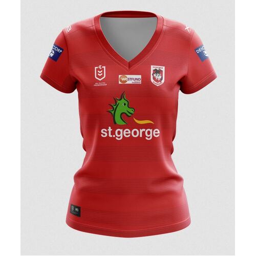St George Illawarra Dragons NRL 2020 X Blades Away Jersey Ladies Sizes 8-18!
