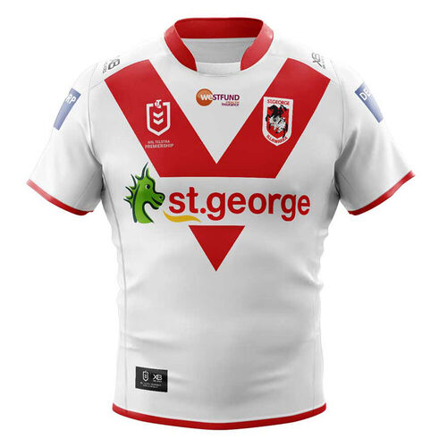 St George Illawarra Dragons NRL 2020 X Blades Home Jersey Kids Sizes 6-16!