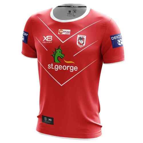 St George Ill Dragons NRL 2020 X Blades Training Tee Red Kids Sizes 6-16!