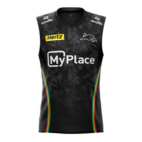 Penrith Panthers NRL 2024 O'Neills Training Singlet Black Sizes S-3XL!