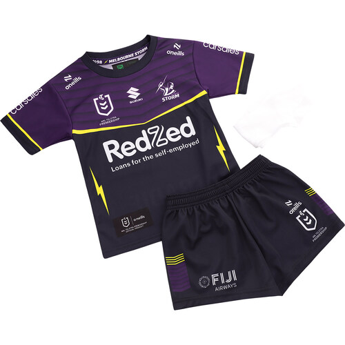 Melbourne Storm NRL 2025 O'Neills Home Toddlers Set Sizes: 6 Months - 4 Years!