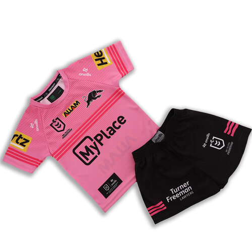 Penrith Panthers NRL 2024 O'Neills Away Pink Toddlers Set Sizes: 6 Months - 4 Years!