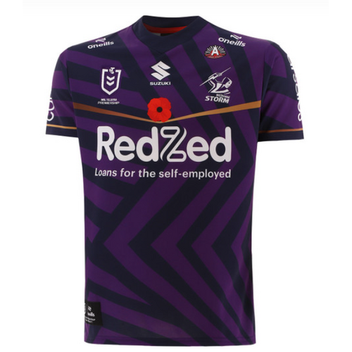 Melbourne Storm NRL 2024 O'Neills ANZAC Jersey Sizes S-3XL!