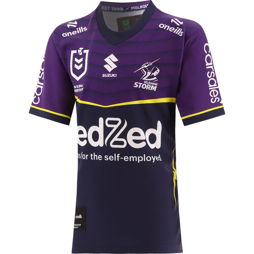 Melbourne Storm NRL 2025 O'Neills Home Kids Jersey Kids Sizes 6-13!
