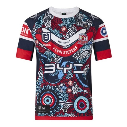 Sydney Roosters NRL 2025 Castore Indigenous Jersey Kids Sizes JXS-JXL!