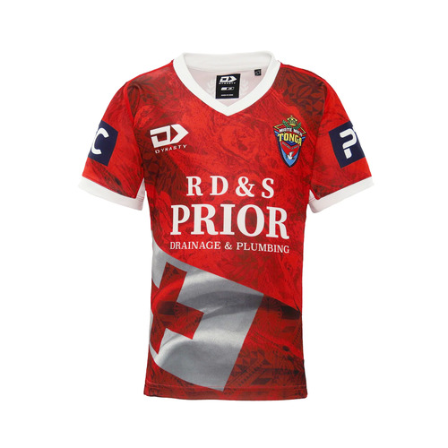 Tonga Rugby League 2022 Mate Ma'a Players Dynasty Home Jersey Kids Sizes 4-16!