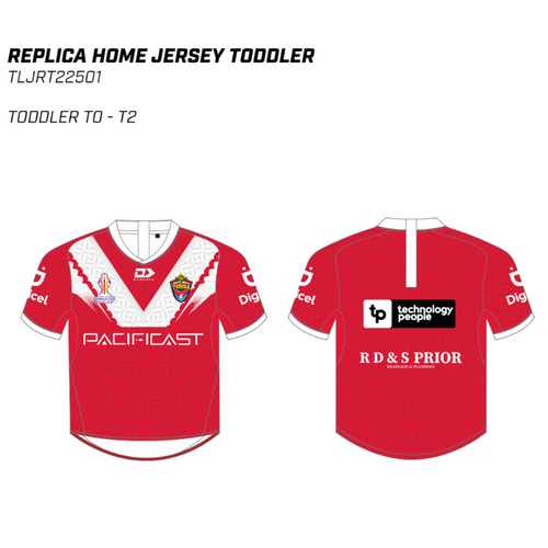 Tonga RL 2022 Mate Ma'a Dynasty RLWC Home Jersey Toddlers Sizes 0-2!
