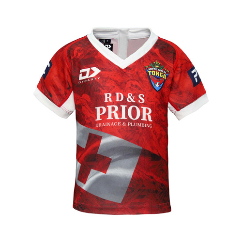Tonga Rugby League 2022 Mate Ma'a Players Dynasty Home Jersey Toddlers Sizes 0-2!