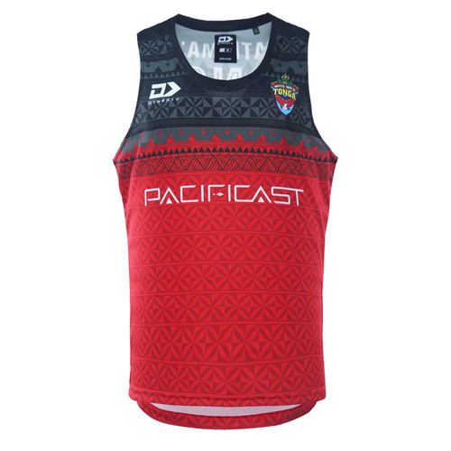 Tonga RL 2022 Mate Ma'a Dynasty RLWC Training Singlet Sizes S-7XL!