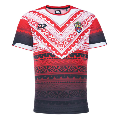 Tonga RL 2022 MMT Dynasty RLWC Warm-Up T Shirt Kids Sizes 4-16!