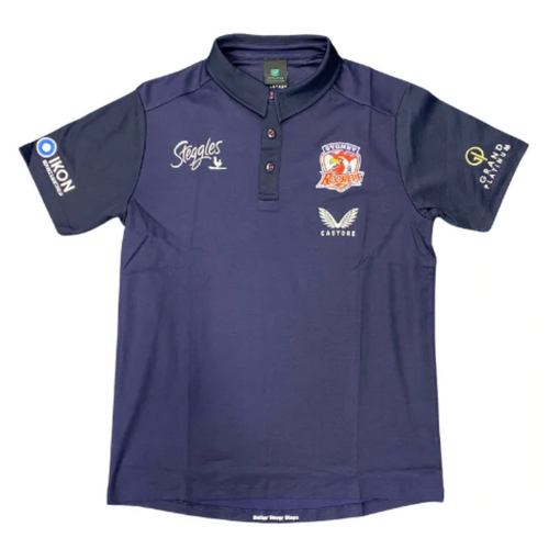 Sydney Roosters NRL 2022 Castore Media Polo Shirt Navy Sizes S-7XL!