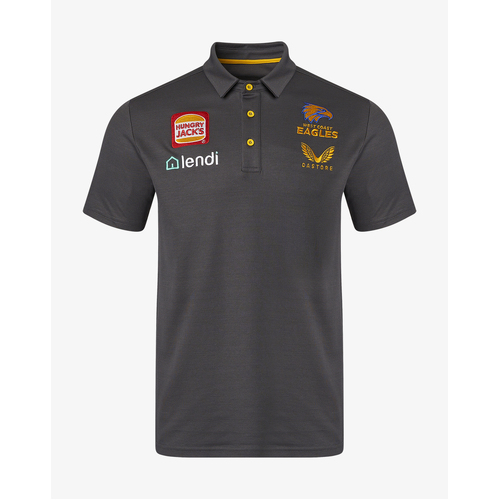 West Coast Eagles AFL 2022 Castore Media Polo Charcoal Size S-5XL!