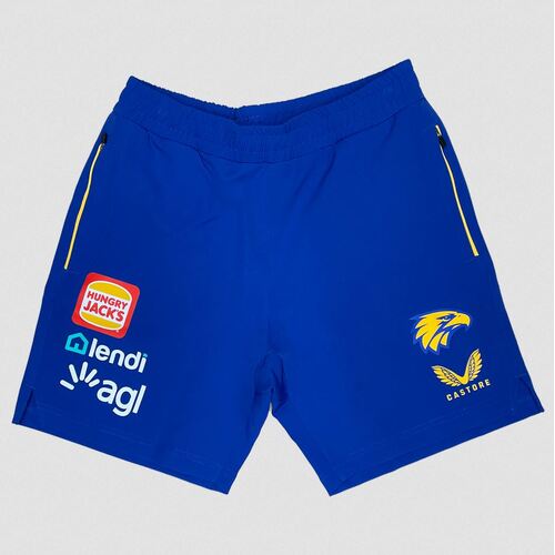 West Coast Eagles AFL 2022 Castore Players Training Shorts Royal Size S-5XL!