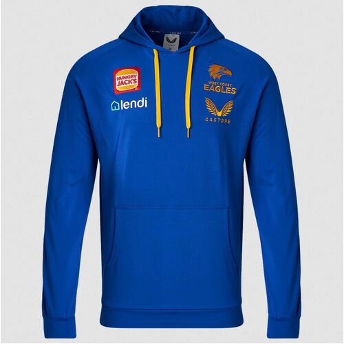 West Coast Eagles AFL 2022 Castore Squad Hoody Blue Size S-5XL!