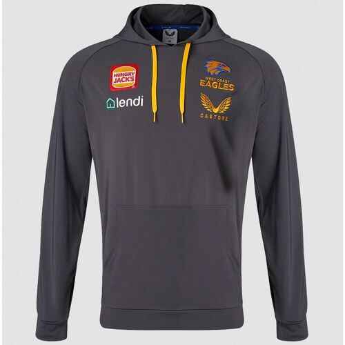 West Coast Eagles AFL 2022 Castore Squad Hoody Charcoal Size S-5XL!