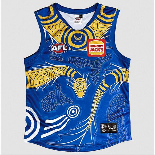 West Coast Eagles AFL 2022 Castore Indigenous Dreamtime Guernsey Size S-5XL!