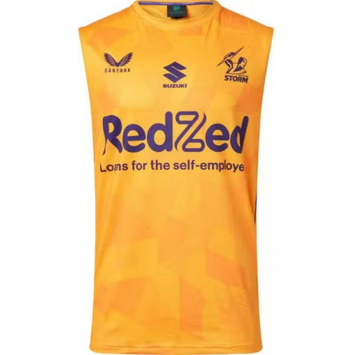 Melbourne Storm NRL 2023 Castore Training Singlet Orange Adults Sizes S-2XL!