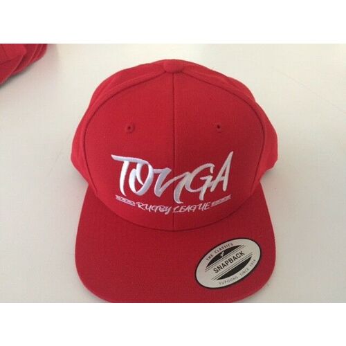 Tonga Mate Ma'a Tonga Rugby League Red Flat Peak Cap! Made by Fi Ta!