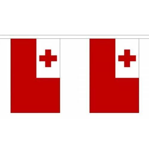 Tonga National Flag Bunting 5M Long! Tonga Mate Ma'a Rugby League!