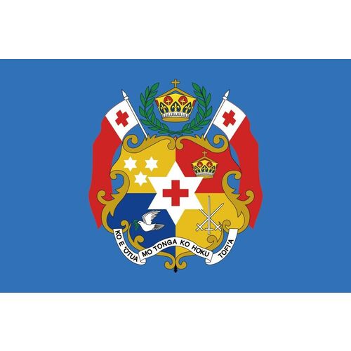 Tonga Royal Crest Mate Ma'a Tonga Rugby League Tonga Flag 60 cm x 90 cm!