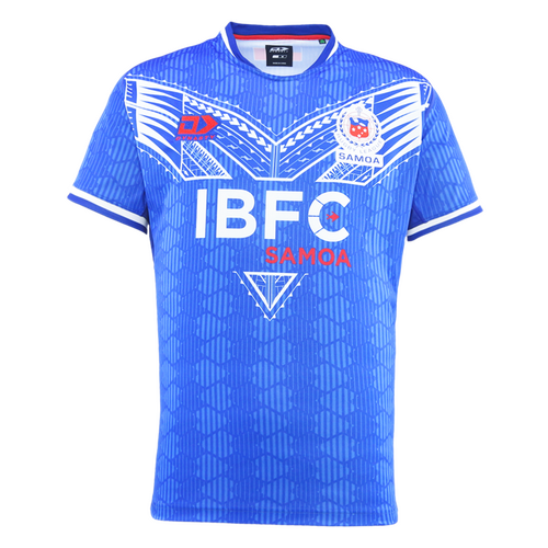 Samoa Rugby League 2024 Players Dynasty Home Jersey Sizes S-7XL! 