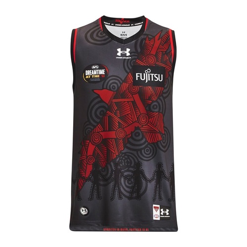 Essendon Bombers AFL 2023 Under Armour Indigenous Guernsey Sizes S-5XL!