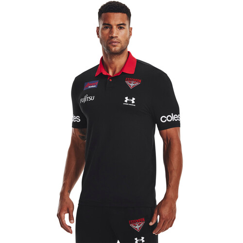 Essendon Bombers AFL 2023 Under Armour Team Polo Sizes S-3XL!