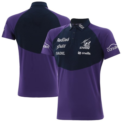 Melbourne Storm NRL 2025 O'Neills Media Polo Shirt Sizes S-7XL!