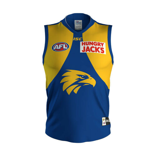 West Coast Eagles AFL Home ISC Guernsey Adults, Kids & Toddlers All Sizes! T9