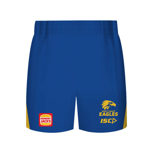 West Coast Eagles AFL 2019 ISC Royal Blue Players Training Shorts Size S-5XL!