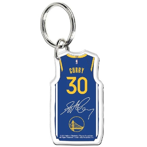 Official NBA Steph Curry Premium Acrylic Players Warriors Team Jersey Keyring!