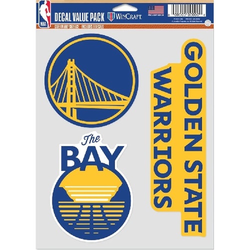 Official NBA Golden State Warriors Decal/Sticker Value Pack!
