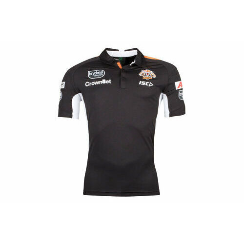 Wests Tigers NRL 2018 Players ISC Black Polo Shirt Sizes S-5XL! In Stock! T8