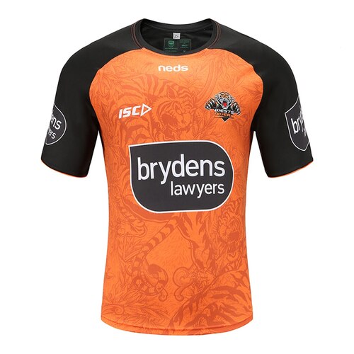 Wests Tigers NRL Players Orange Jungle Theme Training Shirt Sizes S-5XL! T0