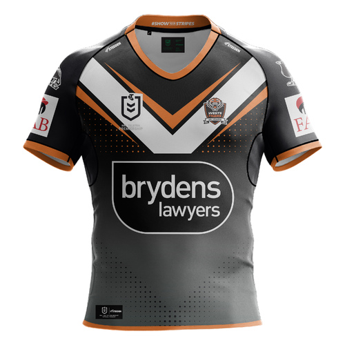 Wests Tigers NRL 2024 Steeden Home Jersey Kids Sizes 6-14!
