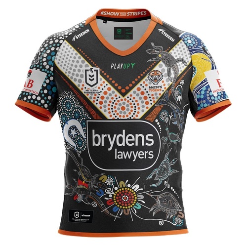 Wests Tigers NRL 2023 Steeden Indigenous Jersey Adults Sizes S-5XL!